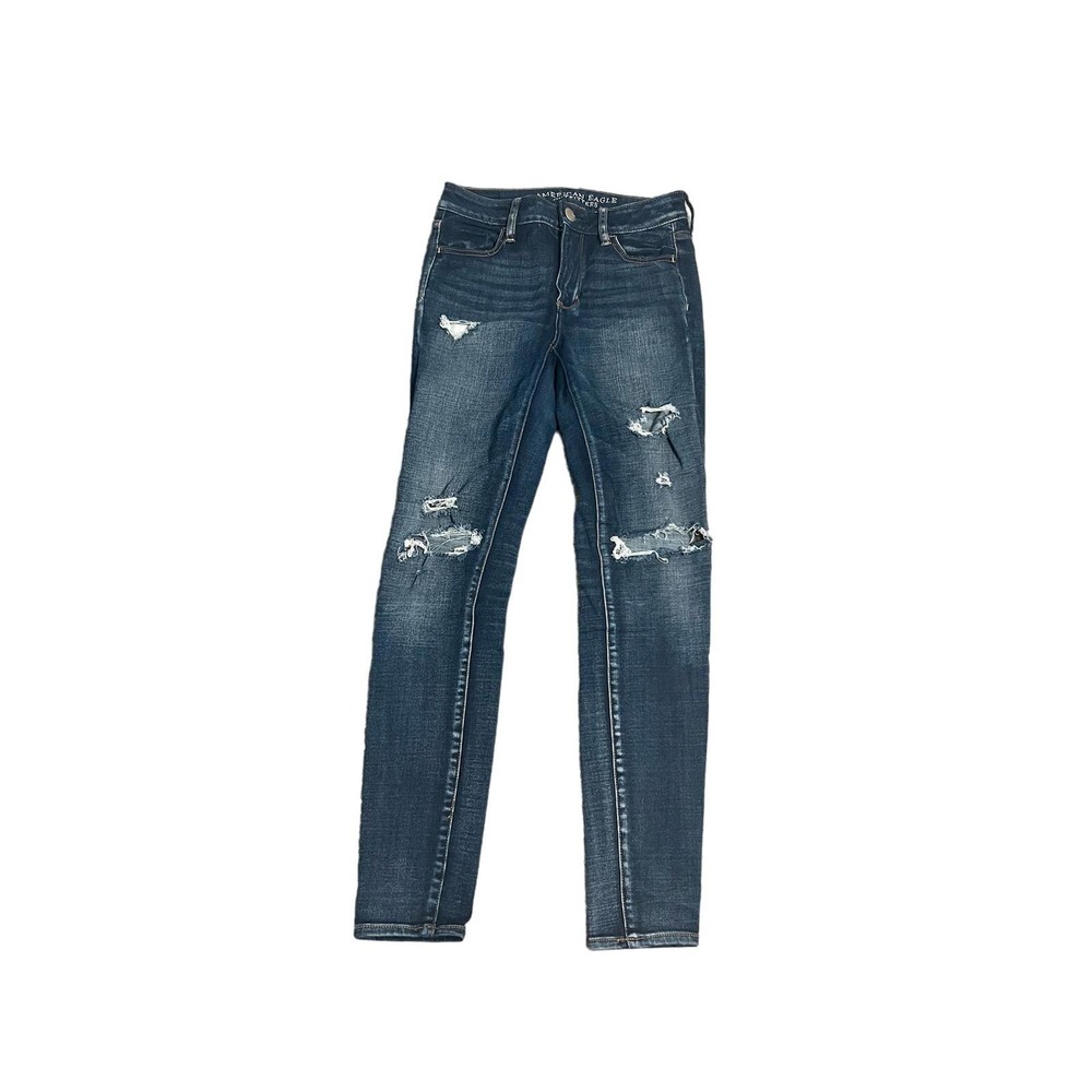 American Eagle Outfitters AEO Dark Denim Hi-Rise Jegging Size 4